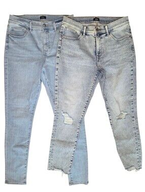 EXPRESS 2 Pair Jeans Light Wash - Size 10